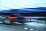 Abstract speed blur of lorry