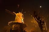 Windmill at night