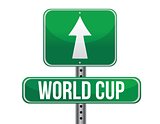 world cup road sign