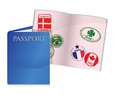 open worn US passport