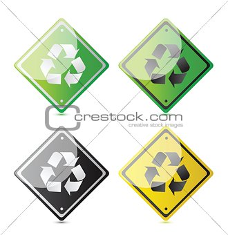 recycle sign in different format eco