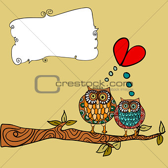 Owl love greeting card