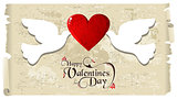 Valentine doves in love