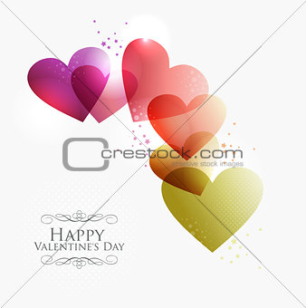 Valentine transparent hearts