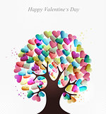 Love hearts concept tree