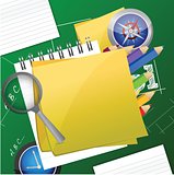Office and student accessories graphic