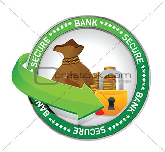 bank secure Money icon seal