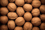 group of walnuts as background