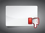 message board Dislike Icon. Thumb down Sign