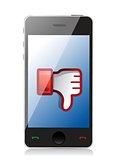 phone Dislike Icon. Thumb down Sign