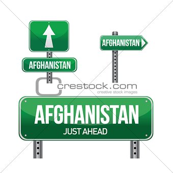 afghanistan Country road sign