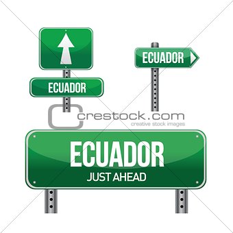 ecuador Country road sign