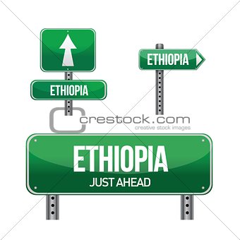ethiopia Country road sign