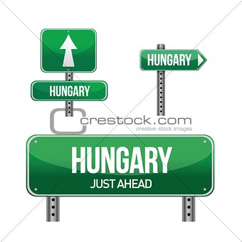 hungary Country road sign