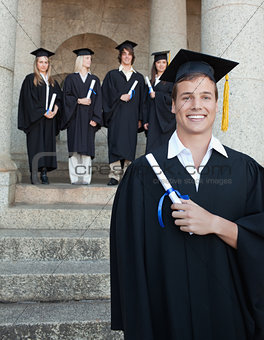Close-up of a blue eyes graduate
