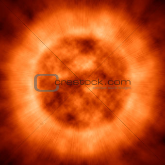 Orange circle exploding