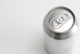 Overhead view of a closed aluminium can