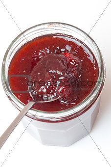 Jar of jam open