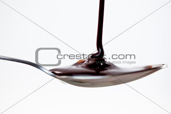 Spoon with chocolate