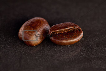 Two coffee seeds