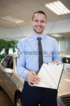 Man holding a contract