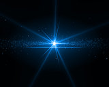 Background with a blue star