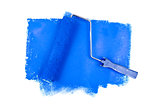 Paint roller on blue traces