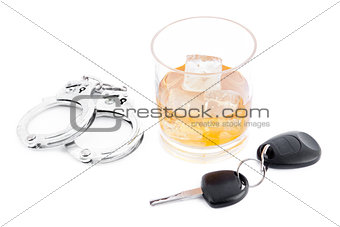 Handcuff a whiskey and a car key