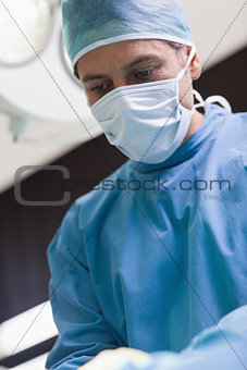 Doctor looking at a patient