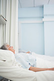 Patient lying on a medical bed