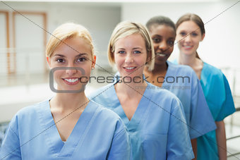 Female nurse looking at camera
