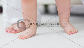 Close up of the baby feet