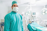 Surgeon standing in an operating theatre