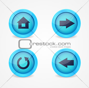 Set of glossy browser icons