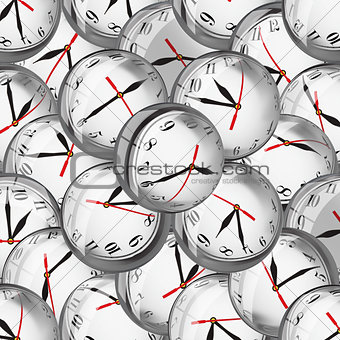 Clocks in bubbles - deadlines and time management concept