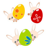 Easter egg and rabbit illustration