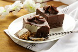 Mini chocolate cake with marshmallow cream
