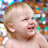 portrait of a happy toddler boy