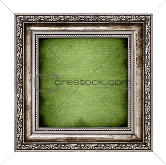 frame with green canvas