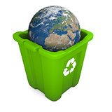Earth in recycle bin