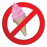Sign forbidden ice cream