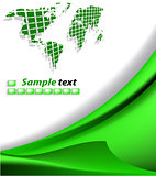 the vector green abstract background