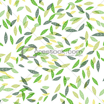 Green leaves background seamless.