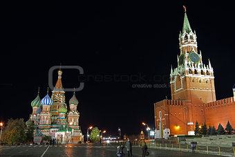 Night view of red Square