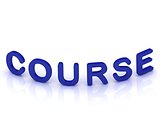 COURSE sign with bent letters
