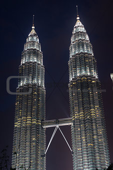 Petronas twin towers in Kuala Lumpur, Malaysia