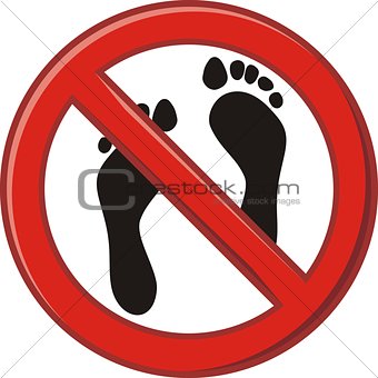 Prohibition of walking barefoot