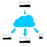 Cloud computer illustration