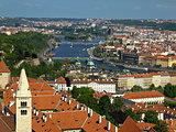 Prague in the north-east from the bell tower of the Cathedral St