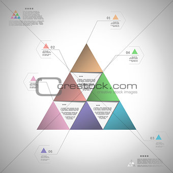 Infogrphic triangle for data presentation eps10 vector illustrat